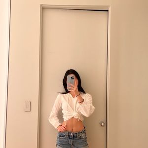 Vintage White Peasant Top